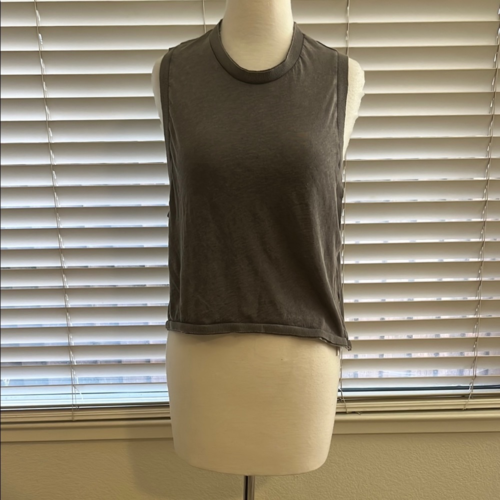 Free People Charcoal Muscle Tee